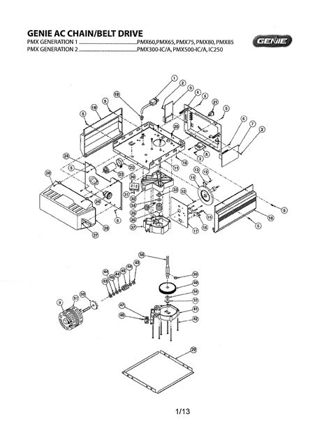 Genie Garage Door Opener Parts Diagram