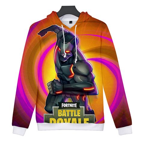 Unisex 3d Fortnite Omega Long Sleeve Orange Hoodie For Kids Youth Adul