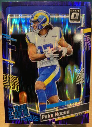 Donruss Optic Puka Nacua Purple Shock Prizm Rated Rookie No