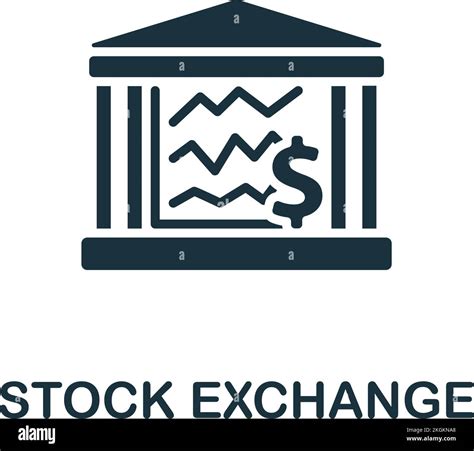 Stock Exchange icon. Simple line element stock market symbol for ...