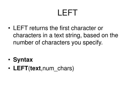 left powerpoint    id