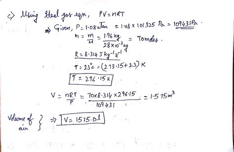 Solved Part A Compute The Specific Heat Capacity At Constant