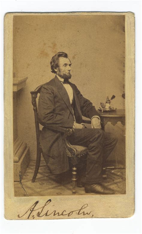 Photograph of Abraham Lincoln as His Beard Grows In, Thanks to Grace Bedell