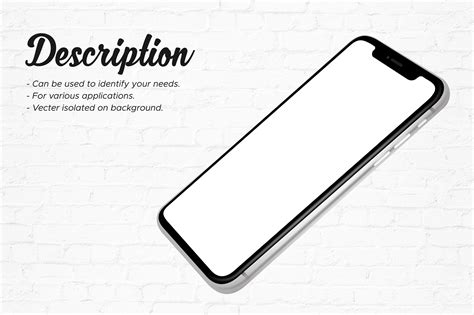 iPhone banner mock up isolated on background.