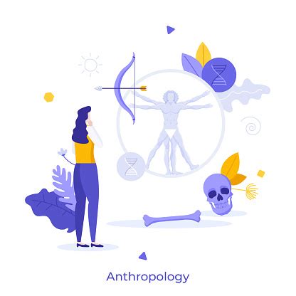O Que Significa Antropólogo - Ilustración de Antropólogo O Arqueólogo Que Observa Restos Humanos Y ...
