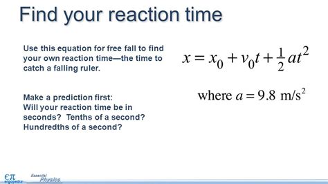 Glory Reaction Time Formula Physics Wallah Blogspot