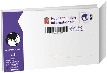 Prêt à Poster Lettre suivie internationale XS Pochette cartonnée