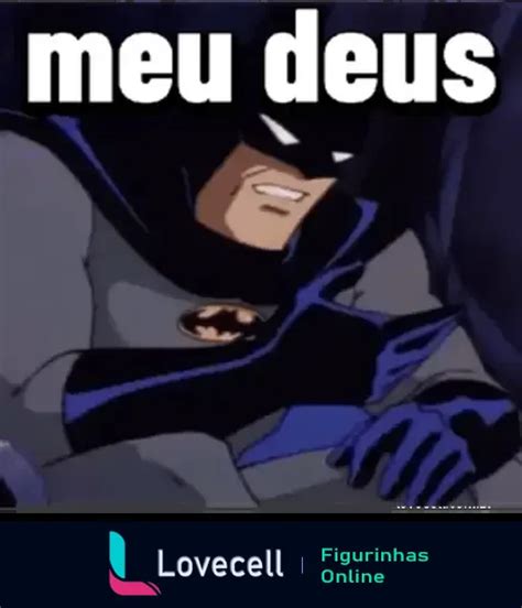 Figurinha Reação Desenho meu deus Batman surpreso para WhatsApp