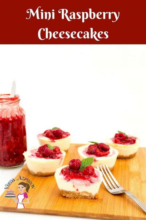 Baked Mini Raspberry Cheesecakes Recipe Veena Azmanov