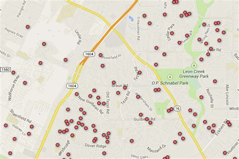 Registered Sex Offender Map Of San Antonio Area Zip Codes