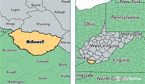 McDowell County, West Virginia / Map of McDowell County, WV / Where is ...