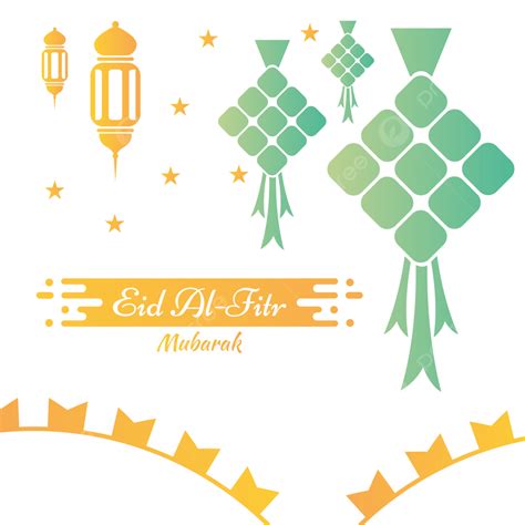 Eid Al Fitr Vector Png Images Simple Eid Al Fitr Mubarak Template