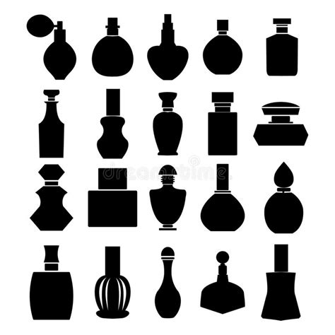 Sistema De Botellas De Perfume Ejemplo Del Vector Ilustraci N Del