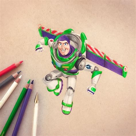 Buzz Lightyear Colored Pencil Drawing Freedraw Atelier Yuwaciaojp