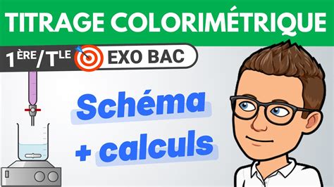 TITRAGE COLORIMÉTRIQUE Exercice BAC 1ère Terminale spécialité