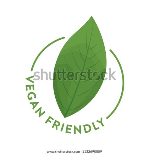 Vegan Vegetarian Friendly Vector Logo Symbol Stock Vector Royalty Free