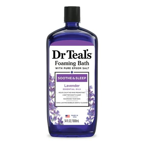 Dr Teals Foaming Bath With Pure Epsom Salt Soothe And Sleep With