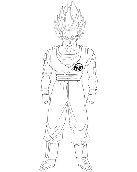 Super Saiyan 2 Goku Lineart By Brusselthesaiyan On Deviantart