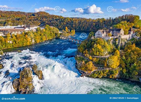 Rheinfall stock photo. Image of rhinefalls, flowing - 286218520