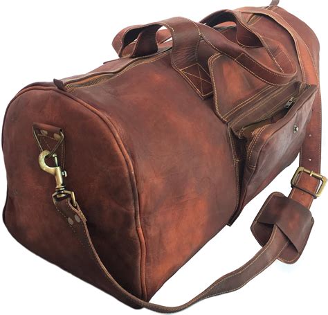 Bag Real Leather Travel Luggage Handmade Large Duffel Gym Carry On Goat