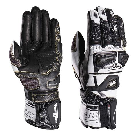 Moto Gloves Leather Leather Styg X Kevlar White Black Furygan Moto