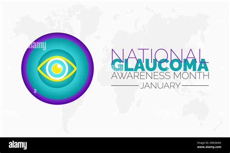 Vector Banner Template Design Concept Of National Glaucoma Awareness