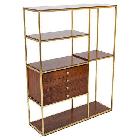 Flair Edition Natural Brutalist Brass Bookcase For Sale At 1stdibs