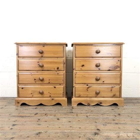 Pair Of Pine Bedside Drawers M 2429 Penderyn Antiques