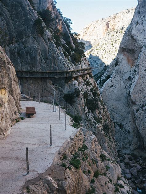 Repaired Camino Del Rey Pathway By Stocksy Contributor Martin Matej