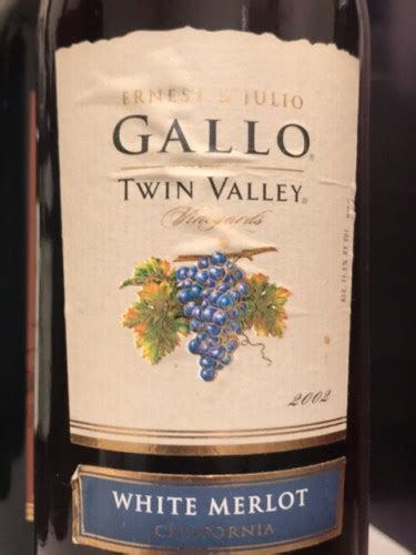 Ernest Julio Gallo Twin Valley Vineyards White Merlot Vivino Australia