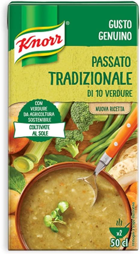 Passato Di 10 Verdure Selezionate Knorr 500ml Barattolo Brik Crema Gusto Genuino Amazon It