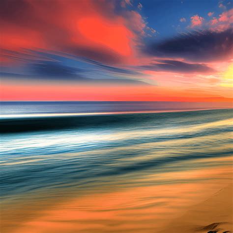 Sunset at the Beach 8k · Creative Fabrica