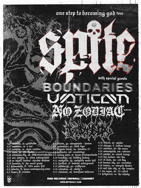 Spite Announce Us Tour W Boundaries Vatican Bodybox Nextmosh