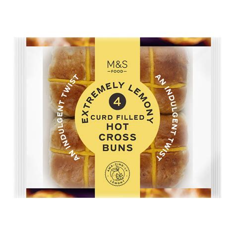 Extremely Lemony Curd Filled Hot Cross Buns M S
