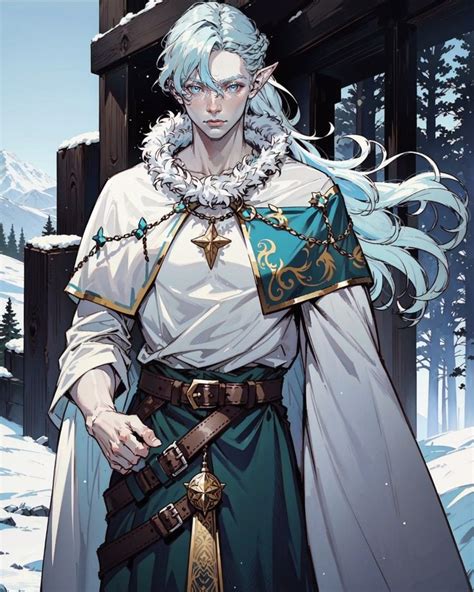 Male Sea Elf Winter Eladrin En 2024 Personajes De Fantasía Diseño