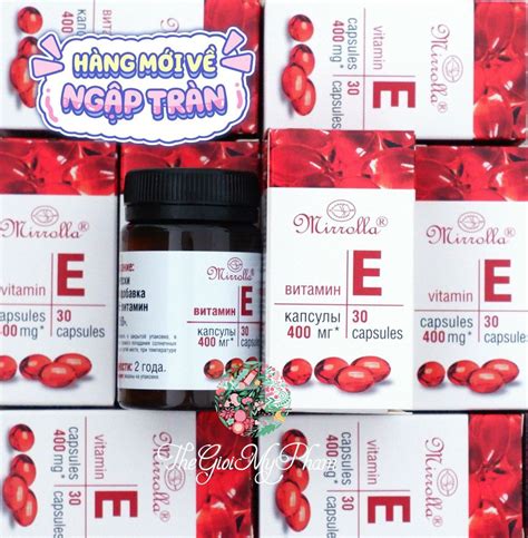 Mirrolla Vitamin E đỏ 30 Viên 400mgviên Uống Vitamin E Đỏ Mirrolla 400mg Của Nga 30 Viên Thế