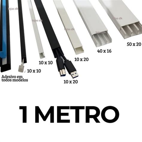 Canaleta Para Esconder Fios - 1 Metro De Canaleta Branca Pvc Esconder Fios em Promoção na Americanas