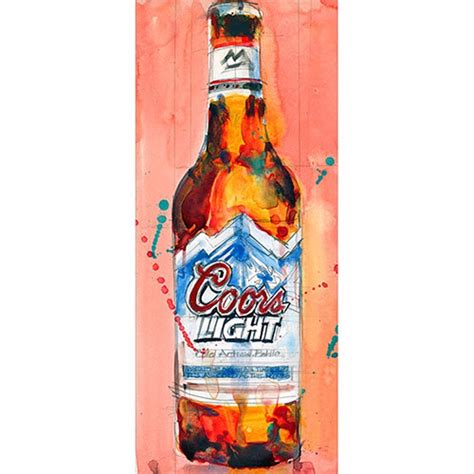 Coors Light Beer Art Print From Original Watercolor Giclee Etsy