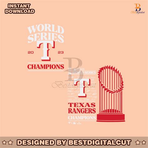 Texas Rangers World Series Champions Signature Roster SVG » Best ...