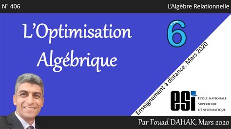 Algèbre Relationnelle Optimisation Algébrique Des Requêtes Youtube