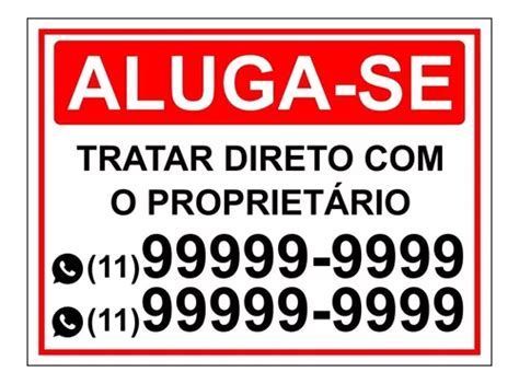 Placa Divulga O Pvc Vende Se Ou Aluga Se X Cm