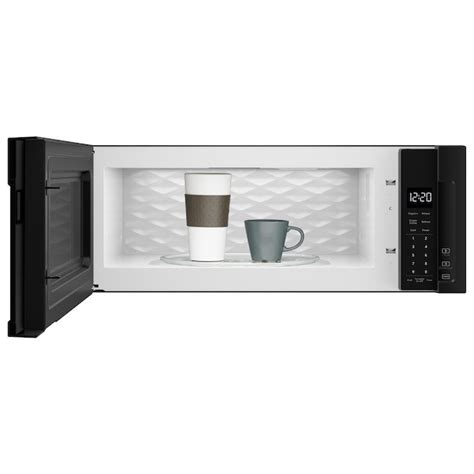 Whirlpool Low Profile 1.1-cu ft 1000-Watt Low Profile 29.875-in Over-the-Range Microwave (Black ...