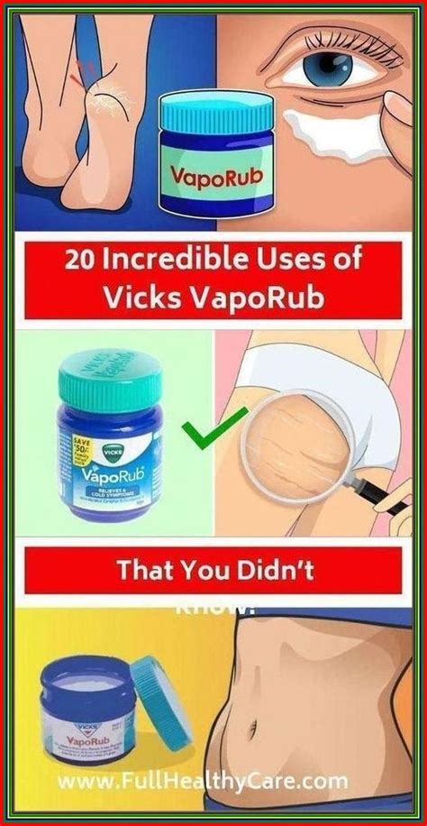 Every Woman Should Know Vicks Vaporub Vicks Vaporub Uses Uses For Vicks