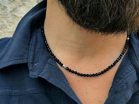 Black Onyx Necklace Mens Super Sell Off 69 Ardex No