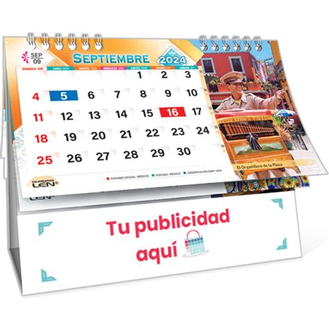 Escritorio Horizontal Base Vinil Blanco Calendarios Y M S