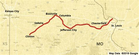 Katy Trail Elevation Map