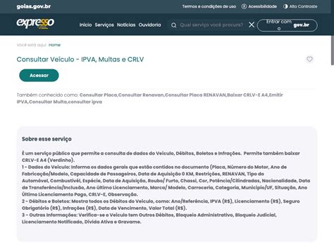 Api De Consulta Detran Go D Bitos Infosimples