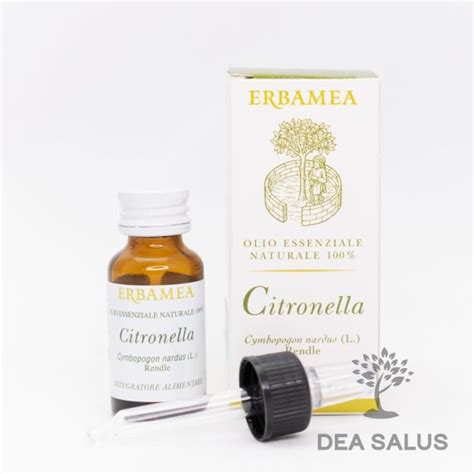 Citronella Olio Essenziale Naturale Da 10ml Erbamea Dea Salus