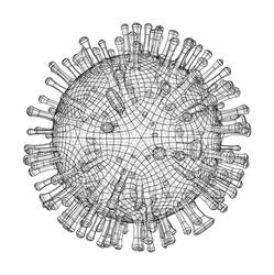 Human Hiv Virus Structure Diagram Medical Science Vector Image