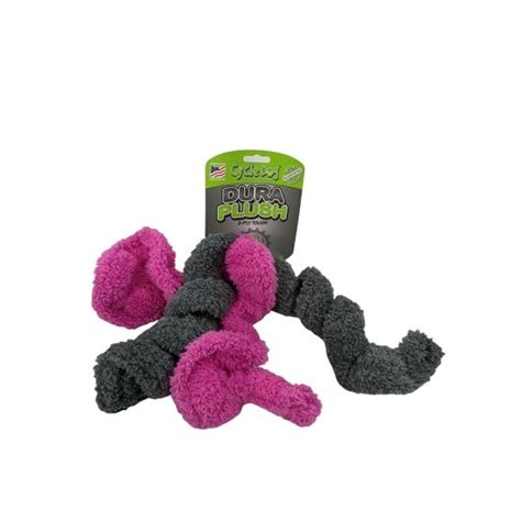 Cycledog Dog Cycle Dog Dura Plush 2ply Large Fuchsia Grey Fuzzies